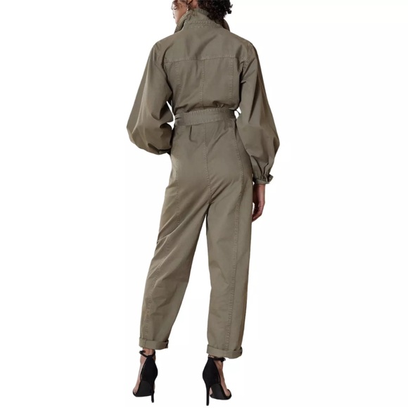 BANANA REPUBLIC KHAKI JUMPSUIT FLIGHT SUIT SZ LARGE - Picture 2 of 9